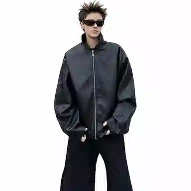 MIIRACER Leather Jacket Black