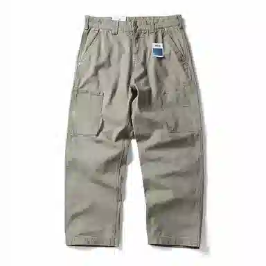 赞仕 复古重磅宽松中腰长裤工装裤 男款