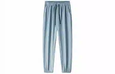 木林森 简约纯色基础款百搭柔软速干透气系带束脚宽松休闲裤 男女同款