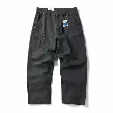 赞仕 复古重磅宽松中腰长裤工装裤 男款