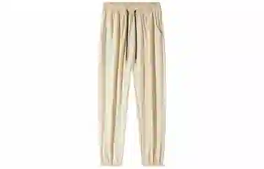 木林森 简约纯色基础款百搭柔软速干透气系带束脚宽松休闲裤 男女同款