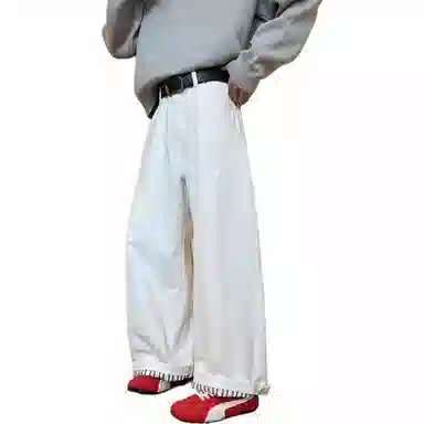 KEIRANDUN Cleanfit Straight Jeans White