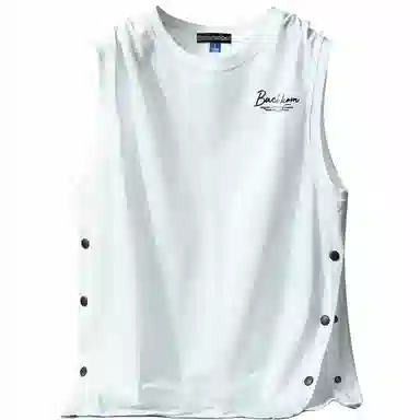 大卫贝肯 美式高街潮流百搭原创字母印花宽松设计运动无袖背心 男女同款