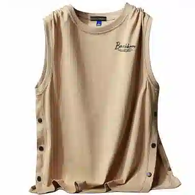 大卫贝肯 美式高街潮流百搭原创字母印花宽松设计运动无袖背心 男女同款
