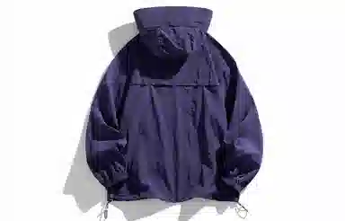 王者荣耀 鲁班七号星空梦想款户外纯色薄款透气速干纯色反光银拉链帽檐宽松连帽休闲防晒服 男女同款