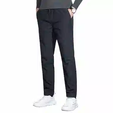 鸭鸭 舒适休闲系带户外加厚保暖防寒羽绒裤 男款 黑色