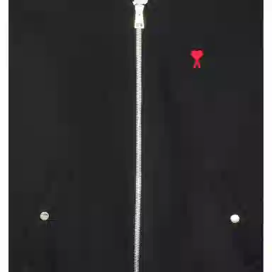 AMIPARIS FW21 Logo Embroidered Bomber Jacket Black