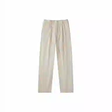 我是大卫 时尚复古百搭直筒垂感拖地休闲裤 男女同款 杏色