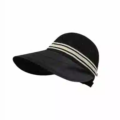 钓鱼熊 镂空 速干透气沙滩户外遮阳防晒可扎马尾时尚 聚酯纤维 帽子 男女同款情侣款