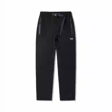 中国李宁 户外系列 防风透湿宽松直筒拉链单层冲锋裤 男款 黑色