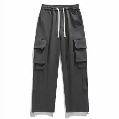 国际米兰足球俱乐部 美式纯色简约多口袋百搭系带直筒工装裤 男女同款