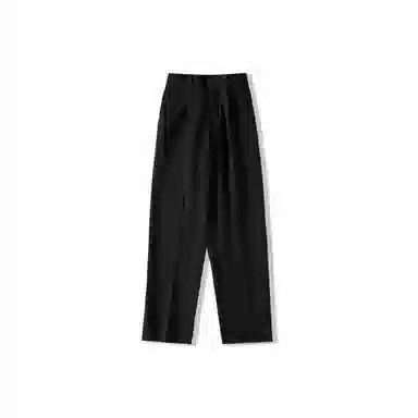 我是大卫 拉链口袋阔腿直筒百搭基础款韩版西裤休闲裤 男女同款