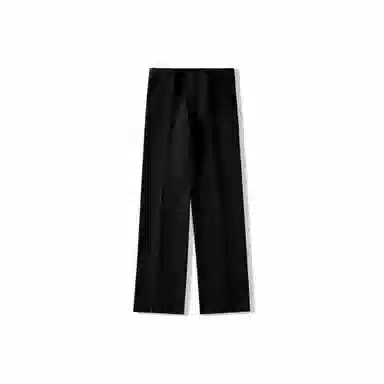 我是大卫 韩版直筒垂感西裤基础款拖地拉链开叉休闲裤 男女同款