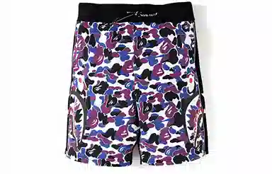 A BATHING APE Bape 13th Anniversary Camo Shorts Black