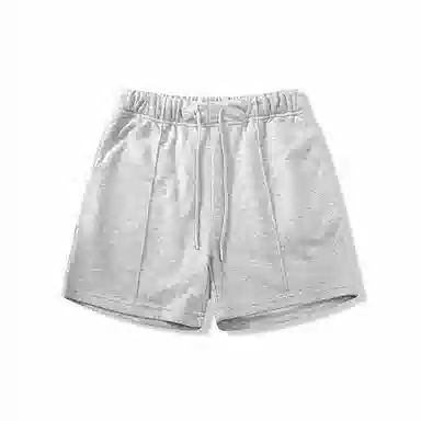 我是大卫 纯色宽松日系直筒系带休闲短裤 男款 灰色