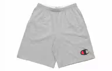 Champion Logo Print Shorts Light Grey