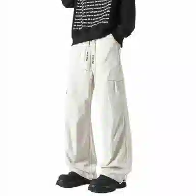 大卫贝肯 美式高街复古基础款纯色运动百搭工装裤 男女同款