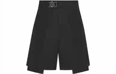 DIOR SS22 Satin Cargo Shorts Black
