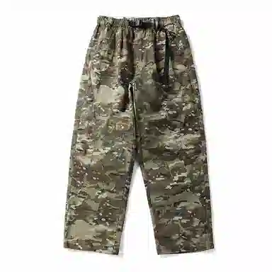 赞仕 日系潮牌立体中腰迷彩宽松直筒休闲长裤工装裤 男女同款