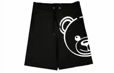 MOSCHINO Bear Logo Shorts Black