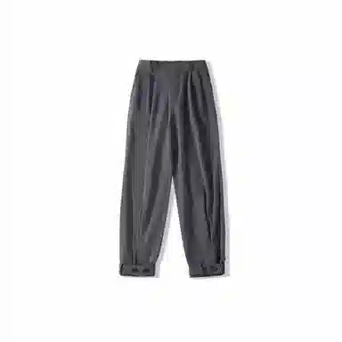 我是大卫 潮流宽松百搭西裤直筒垂坠感束脚休闲裤 男女同款