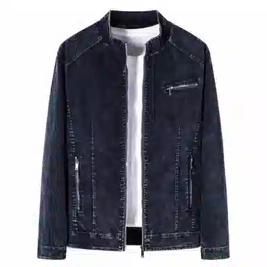 大白鲨 纯色百搭舒适皮衣 男款