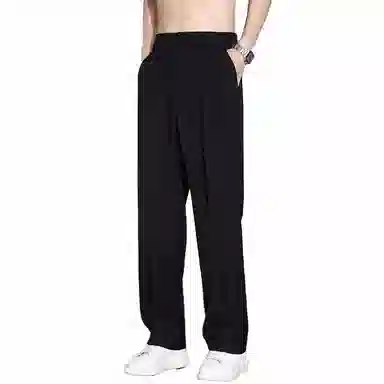 顶峰保罗 纯色垂感薄款舒适直筒休闲裤 男女同款