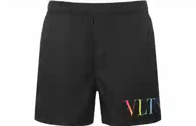 Valentino SS21 VLTN Printed Swim Shorts Black