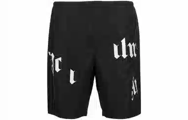 Palm Angels SS21 Broken Logo Beach Shorts Black