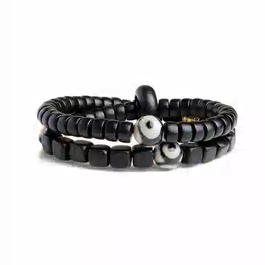 木盛缘 【避小人招贵人】本命年转运一眼天珠过手留香平安喜乐福禄吉祥佛珠念珠招财霸气新中式好运 黑檀 手串 男女同款情侣款