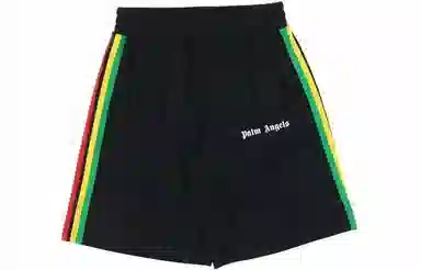 Palm Angels Rainbow Side Shorts Black