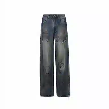 Valeria Obbaco Wide-Leg Jeans Deep Blue