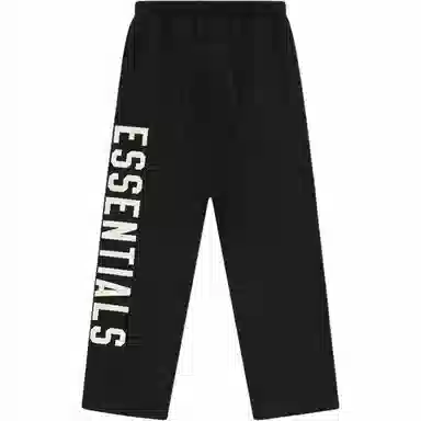 Fear of God Essentials Fall24 BACK TO SCHOOL Fleece Relaxed Sweatpant Logo BLACK