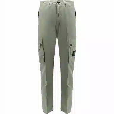 Stone Island Logo Badge Cargo Pants Light Green