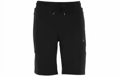 Emporio Armani SS21 Logo Drawstring Shorts Black