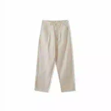 我是大卫 垂感百搭直筒宽松休闲裤 男女同款 杏色