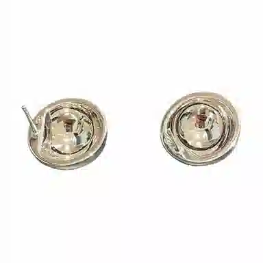 CHANEL 25C Round Pink Double C Earrings