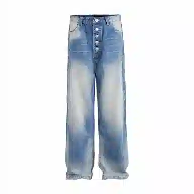 MADE EXTREME Vintage Washed Loose Jeans Blue