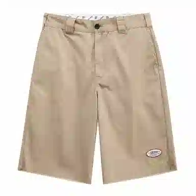 鬼洗 中腰宽松纯色简约工装短裤 男款