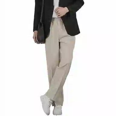 顶峰保罗 基础款直筒百搭高街宽松垂感休闲西装裤 男女同款