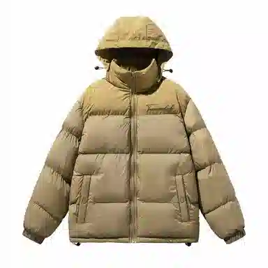 啄木鸟 纯色保暖连帽宽松面包棉服 男女同款