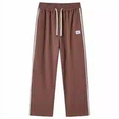 星际者 品牌标志拼接条纹直筒运动休闲裤 男女同款