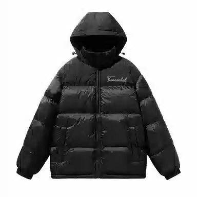 啄木鸟 纯色保暖连帽宽松面包棉服 男女同款