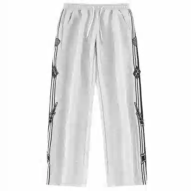 三体 水滴战舰末日之战系列休闲撞色条纹线条松紧抽绳直筒宽松休闲裤 男女同款