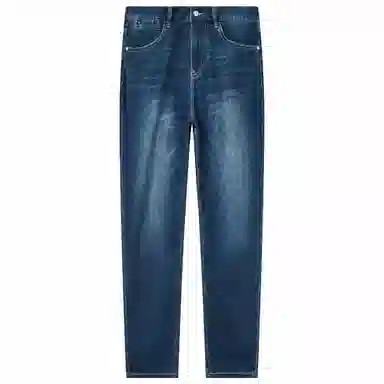 九牧王男裤专家 新凉感系列 百搭舒适微弹修身牛仔裤 男款 藏青