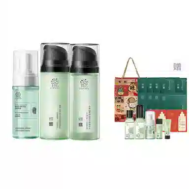 善草纪 茶树清影 护肤套装 祛痘舒缓维稳保湿清爽修护补水控油 水乳两件套