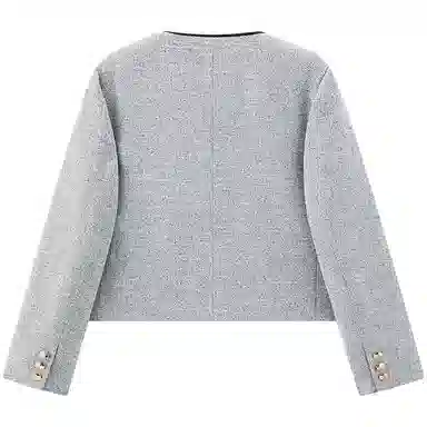 Peacebird Casual Short Jacket Gray