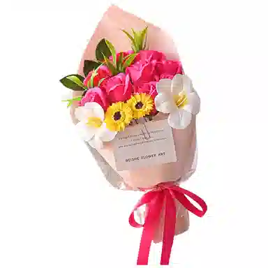 咕轹 玫瑰花束 太阳花 仿真花 香皂花 玩具