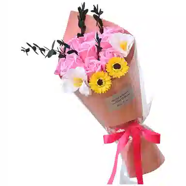 咕轹 玫瑰花束 太阳花 仿真花 香皂花 玩具