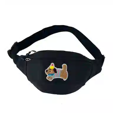 垣途者 日系可爱腊肠狗学生斜挎包 尼龙 胸包 女款 多色